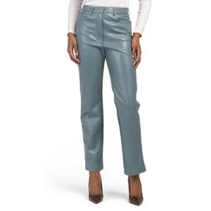 7 For All Mankind Straight Leg High Waisted Vegan Leather Pants size XS